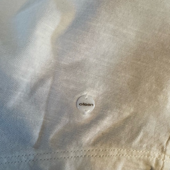 Olsen Germany Crisp White Hannah Fit Women’s 100% Cotton Classic T-Shirt Sz L - Picture 5 of 7